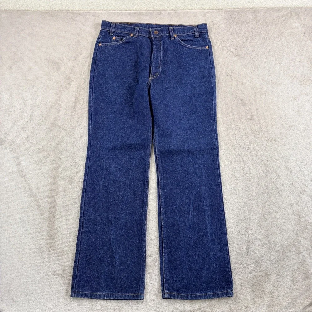 Vintage 80s Levi's 517 0217 Orange Tab Bootcut Jeans Men 36x30 (Tag‎ 38x31) USA